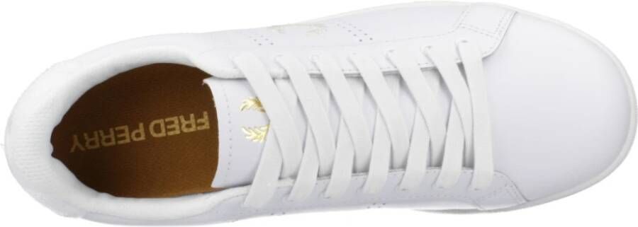 Fred Perry Leren Sneakers White Heren