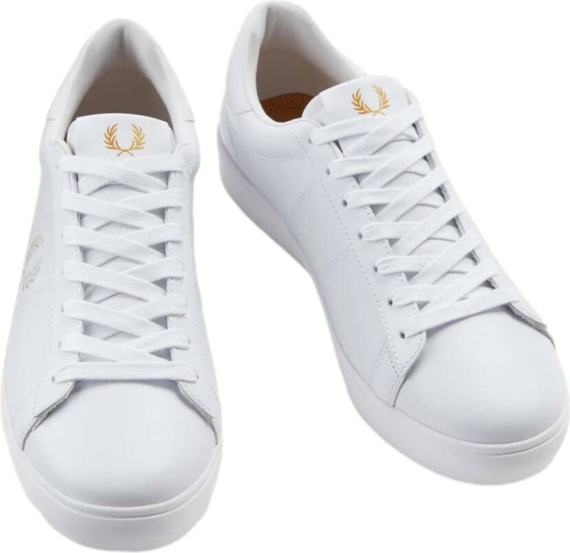 Fred Perry Leren Baseline Perf Sneakers voor Heren Wit Heren