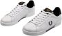Fred Perry men's shoes leather trainers sneakers b722 Wit Heren - Thumbnail 14