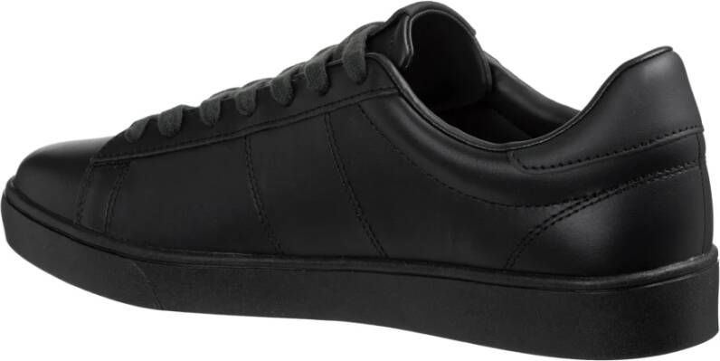 Fred Perry Leren Vetersluiting Sneakers Zwart Heren