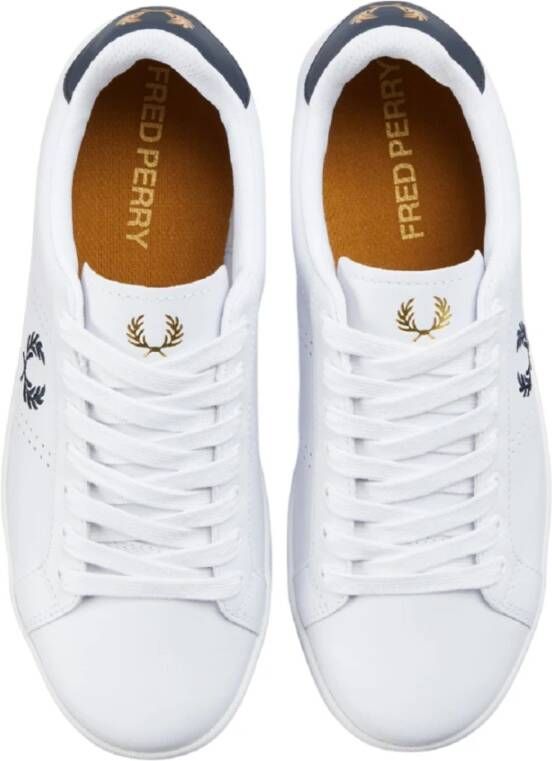 Fred Perry Witte Leren Tennisschoenen White Heren