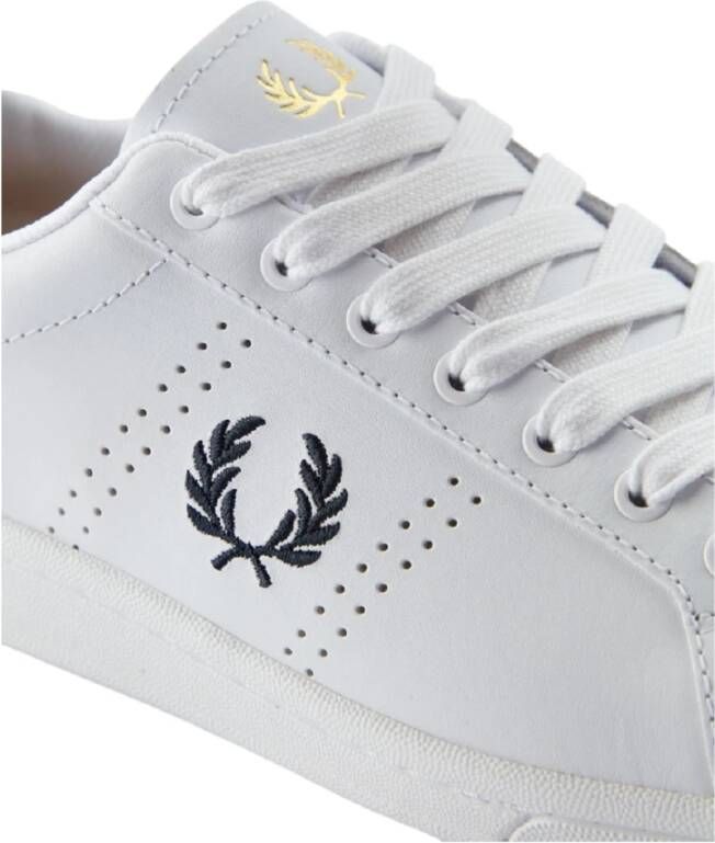 Fred Perry Witte Leren Tennisschoenen White Heren