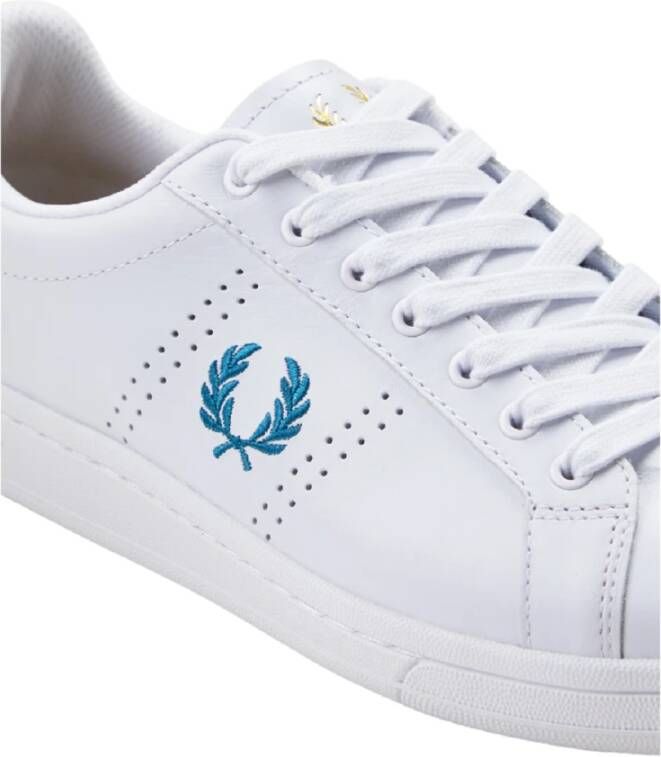 Fred Perry Witte Leren Tennissneakers White Heren