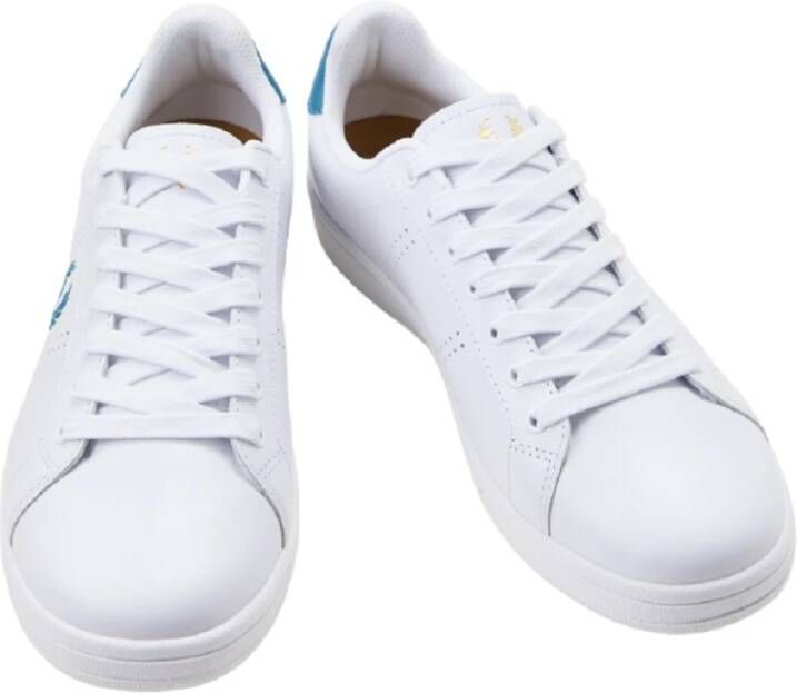 Fred Perry Witte Leren Tennissneakers White Heren