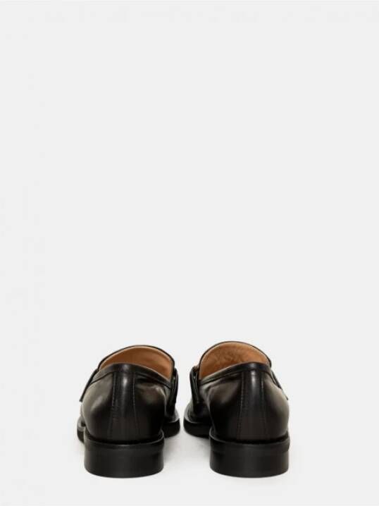 Fru.it Zwarte Leren Mocassin met Gouden Klem