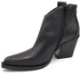 Fru.it Zwarte leren Texano laarzen met studs - Thumbnail 2