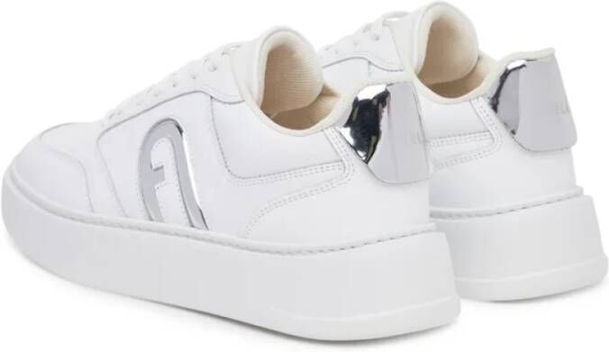 Furla Beige Sport Lace-Up Sneakers