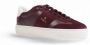 Furla Bordeaux Leren Sneakers Rubberen Zool Veters Red Dames - Thumbnail 15