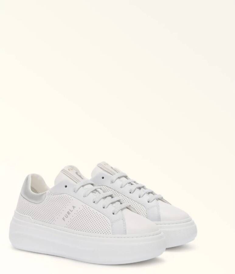 Furla Chunky Sole Leren Sneakers met Gelamineerde Details