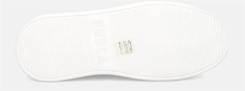Furla Witte Veterschoenen met Dikke Zool White Dames