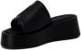 Furla Zwarte leren slippers met rubberen zool Black Dames - Thumbnail 4