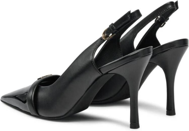 Furla Zwarte leren slingback hakken