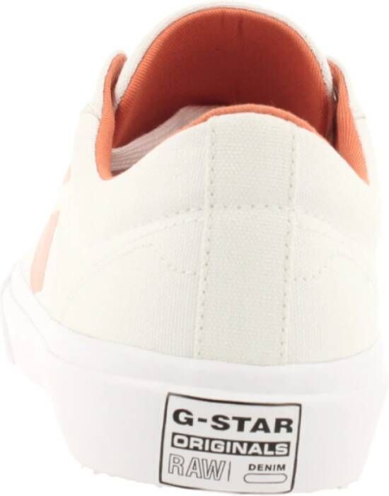 G-Star Canvas Sneaker Low met Rubberen Detail Wit Heren