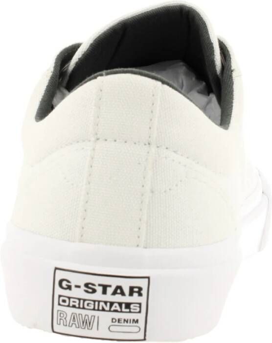 G-Star Canvas Sneaker Low met Rubberen Neuskap Wit Heren