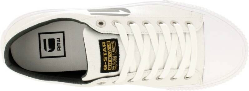 G-Star Canvas Sneaker Low met Rubberen Neuskap Wit Heren