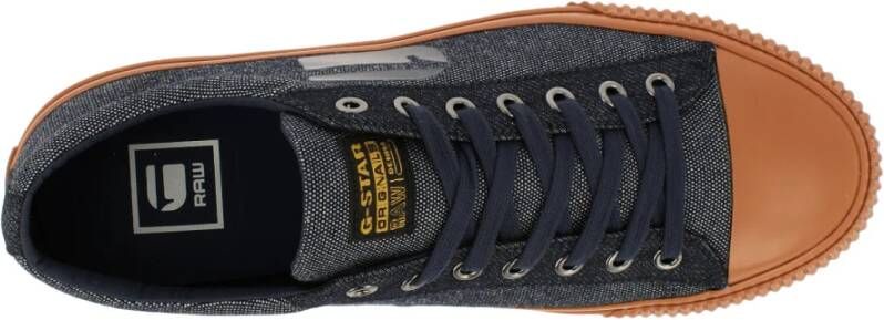 G-Star Canvas Sneaker met Rubberen Detail Blauw Heren