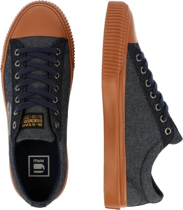 G-Star Canvas Sneaker met Rubberen Detail Blauw Heren