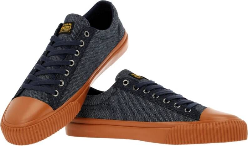 G-Star Canvas Sneaker met Rubberen Detail Blauw Heren