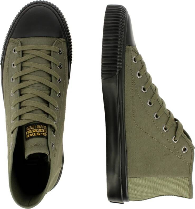 G-Star Canvas Sneaker met Rubberen Detail Groen Heren