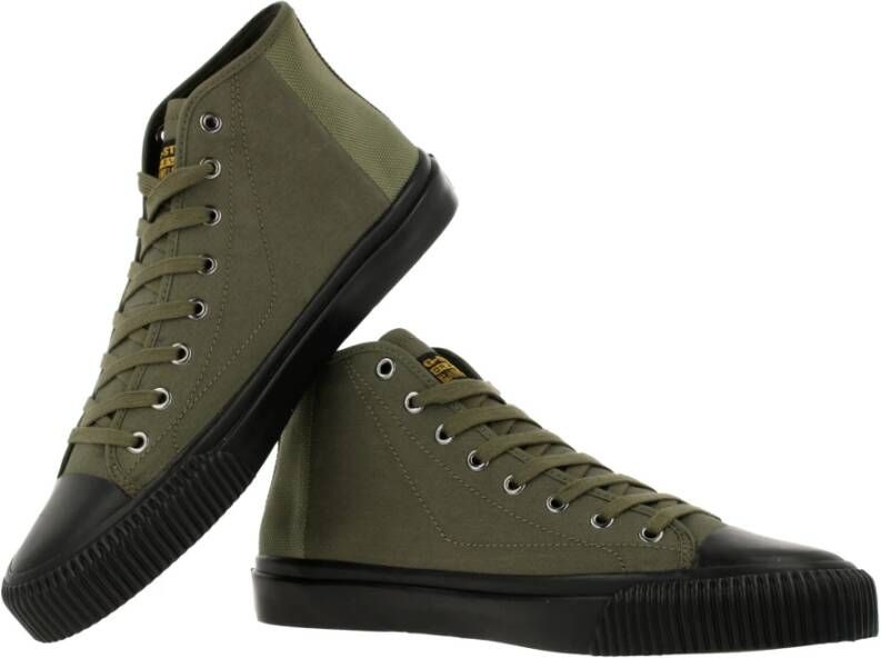 G-Star Canvas Sneaker met Rubberen Detail Groen Heren