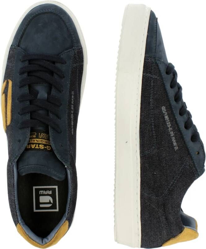 G-Star Denim Lage Sneaker met Contrasterend Logo Zwart Heren