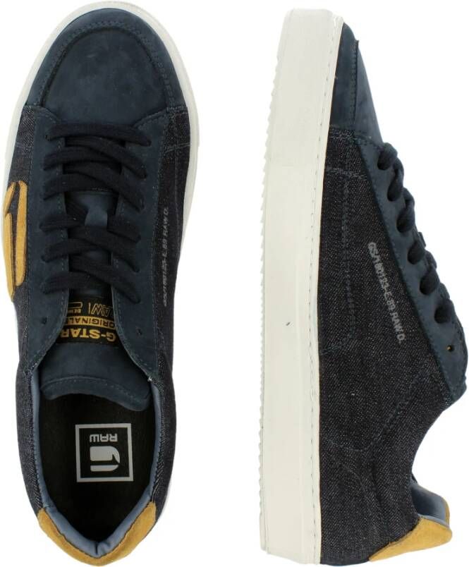 G-Star Denim Lage Sneaker met Contrasterend Logo Zwart Heren