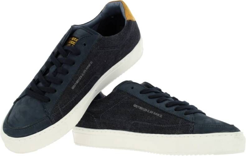 G-Star Denim Lage Sneaker met Contrasterend Logo Zwart Heren