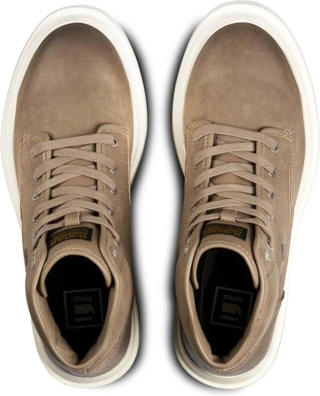 G-Star Heren Dexter Mid Nubuck Leren Sneaker Beige Heren