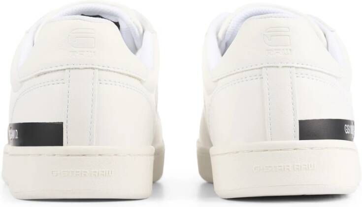 G-Star Klassieke laag uitgesneden sneaker met logo-details Wit Heren