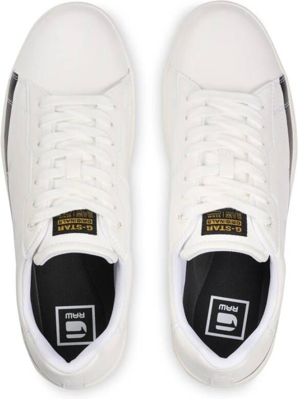 G-Star Klassieke laag uitgesneden sneaker met logo-details Wit Heren