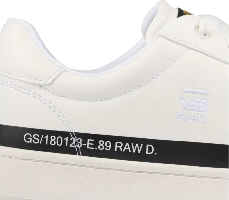 G-Star Klassieke laag uitgesneden sneaker met logo-details Wit Heren