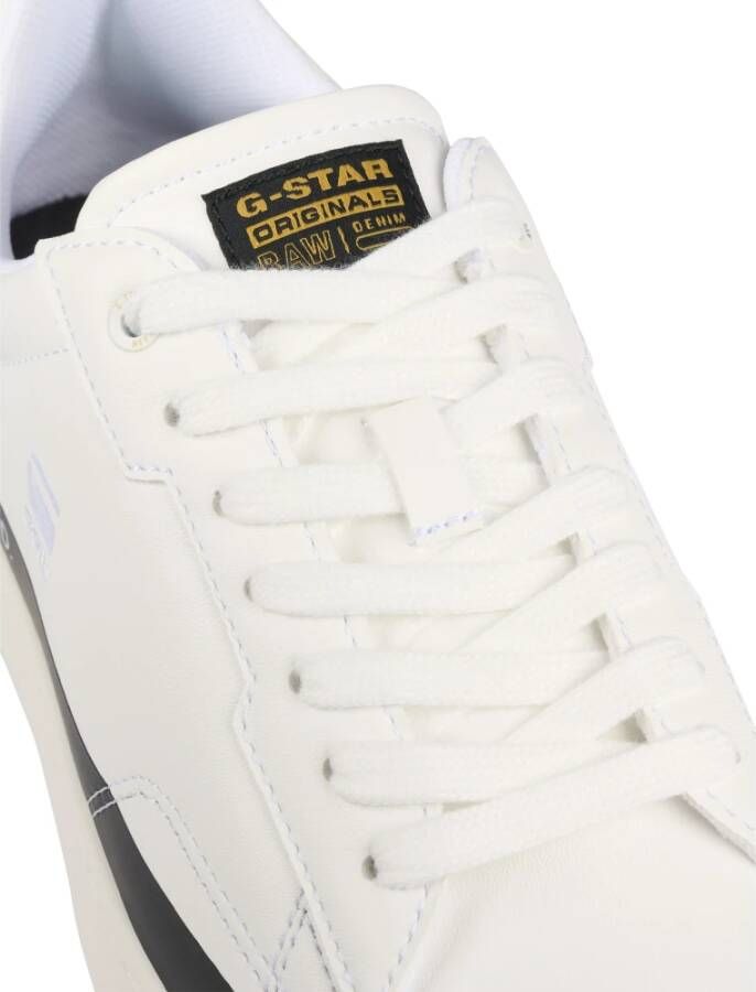 G-Star Klassieke laag uitgesneden sneaker met logo-details Wit Heren