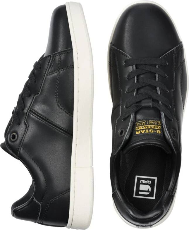 G-Star Klassieke Lage Leren Sneaker Zwart Dames