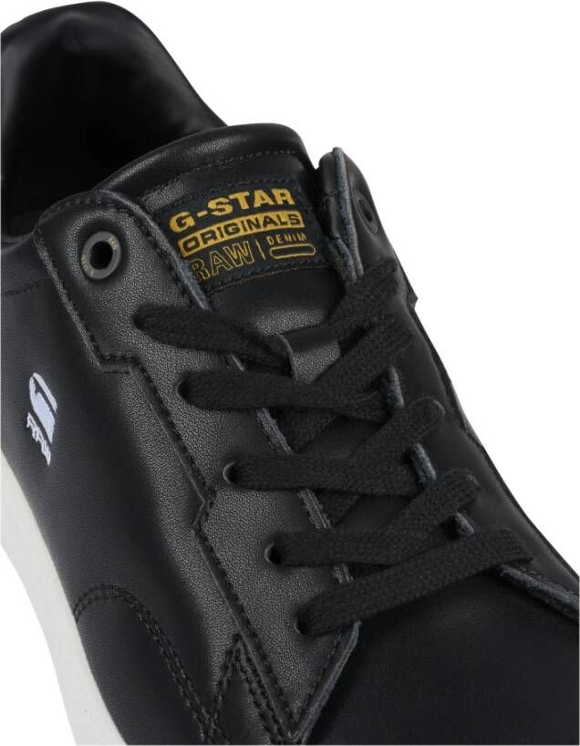 G-Star Klassieke Lage Leren Sneaker Zwart Dames