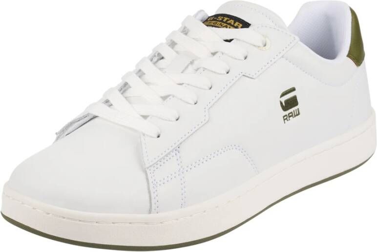 G-Star Klassieke lage sneaker met platte veters Wit Heren