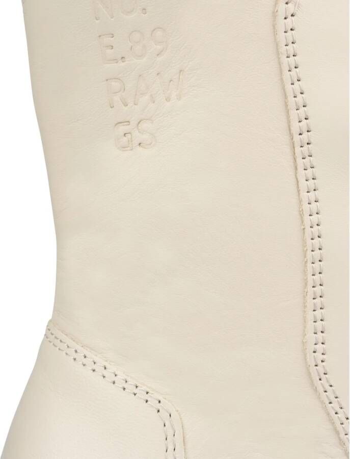 G-Star Leren Enkellaars met Elegante Details Beige Dames