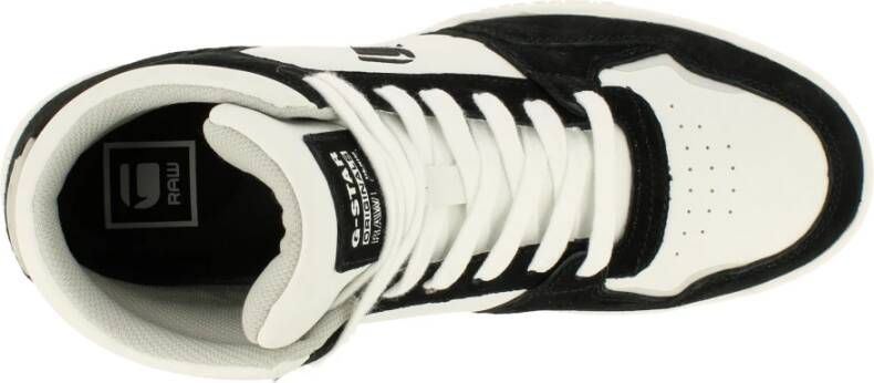 G-Star Leren Hoge Sneaker met Logo Signings Zwart Heren