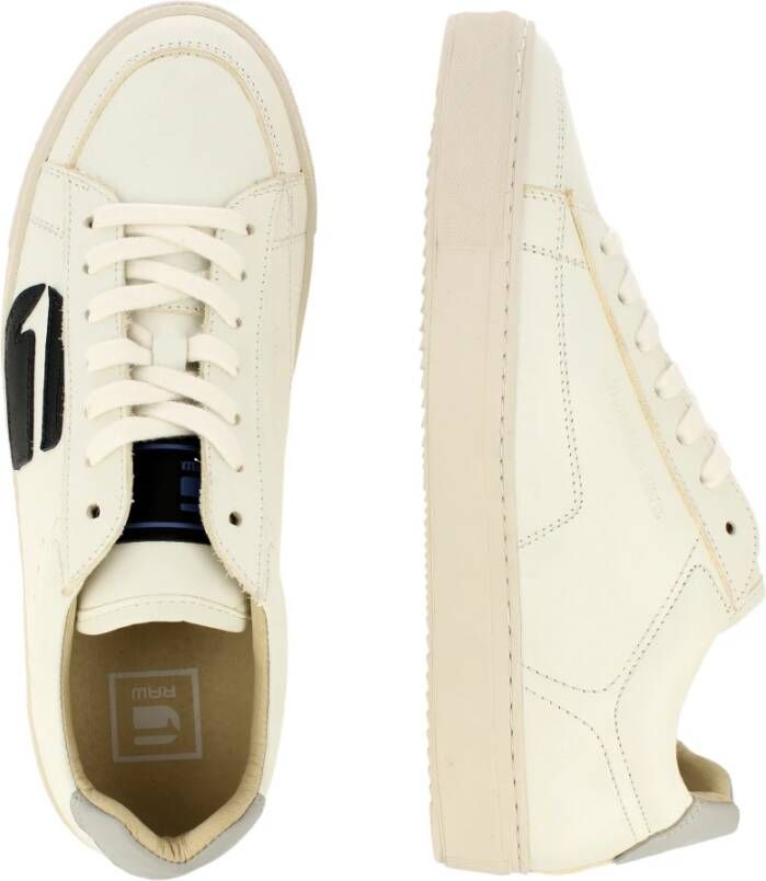 G-Star Leren Lage Sneaker met Logo Details Wit Heren