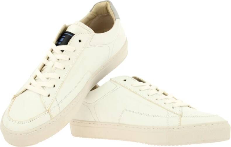 G-Star Leren Lage Sneaker met Logo Details Wit Heren