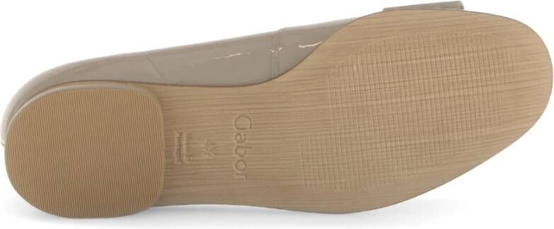 Gabor Beige ballerina's in lederen combinatie Beige Dames