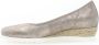 Gabor Beige-gouden metallic leren ballerina flats Yellow Dames - Thumbnail 4