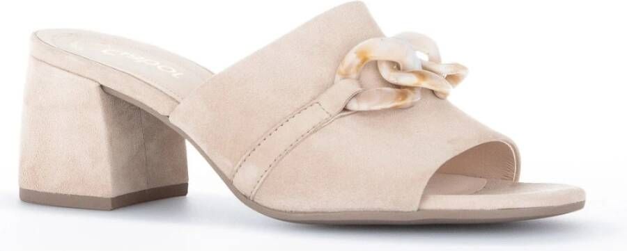 Gabor Beige Hoge Hak Sandalen Beige Dames