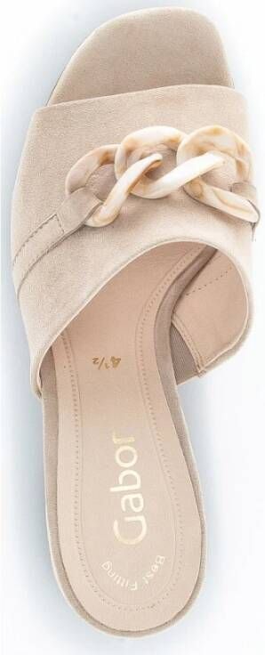 Gabor Beige Hoge Hak Sandalen Beige Dames