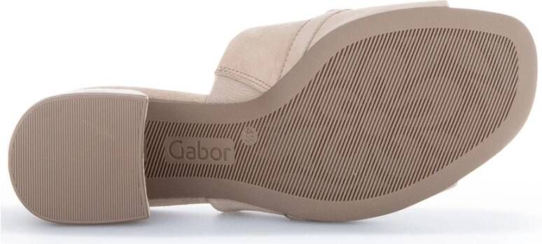 Gabor Beige Hoge Hak Sandalen Beige Dames