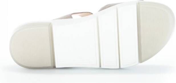 Gabor Beige Leren Sandalen Beige Dames