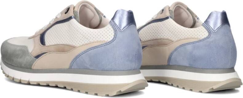 Gabor Beige Leren Sneakers met Suède Panelen Multicolor Dames