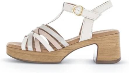 Gabor Beige Sandaal met Blokhak Beige Dames