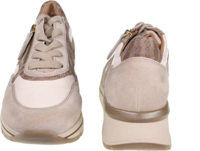 Gabor Beige Sneaker voor dames met gemakkelijke ritsen Multicolor Dames
