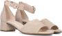 Gabor Beige Suède Comfort Sandalen met Enkelband Beige Dames - Thumbnail 4