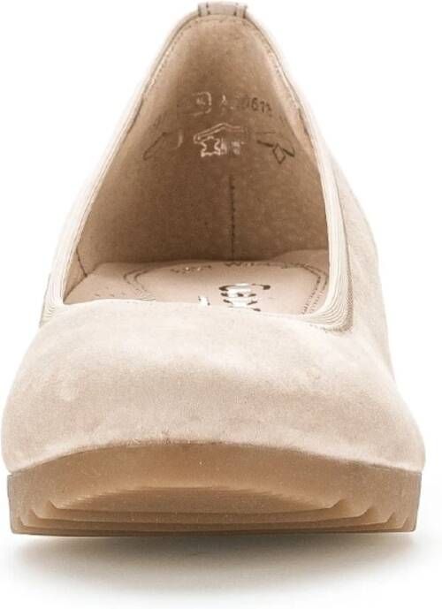 Gabor Beige suède leren ballerina flats Beige Dames